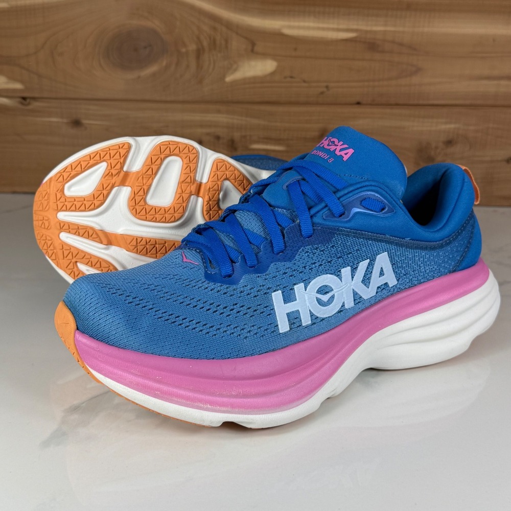 Hoka One One Bondi 8 Running Shoes Coastal Sky All Aboard 1127952 Womens 7B